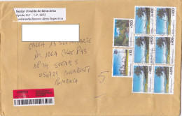 LANDSCAPES STAMPS ON REGISTERED COVER, 2022, ARGENTINA - Lettres & Documents