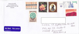 HIGHWAY, RENEWABLE RESOURCES, ROSE, PERSONALITY, OLYMPIC GAMES, ROCKS STAMPS ON COVER, 2022, CANADA - Cartas & Documentos