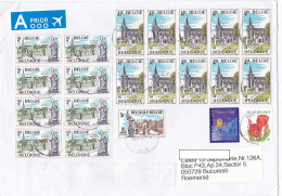 ST NICHOLAS, ARCHITECTURE, CHRISTMAS, TULIPS, NICE STAMPS ON COVER, 2022, BELGIUM - Storia Postale