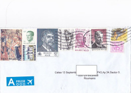 PAINTING, CASTLE, PERSONALITIES, BIRD, NICE STAMPS ON COVER, 2021, BELGIUM - Lettres & Documents