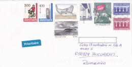EUROPA CEPT, SEAL, LANDSCAPE, CAFE PARADIS, NICE STAMPS ON COVER, 2022, DENMARK - Storia Postale