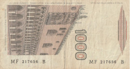 Italia Italy Italie 1000 Lires 1982 - 1000 Lire