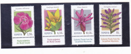 Romania 2022 Endemic Plants From The Carpathian Mountains Stamps 4v MNH + LABELS IN ROMANIAN LANGUAGE - Unused Stamps