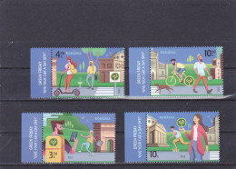 ROMANIA 2022 ECOLOGY -GREEN FRIDAY. Stop ! Today The Car Is Standing Still - Set Of 4 Stamps + TAB, MNH** - Nuevos