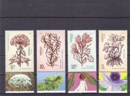 2022, Romania, Invasive Species, Plants, Flora, 4 Stamps +Label,2 MNH(**), LPMP 2374 - Ongebruikt