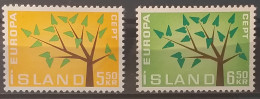1962 - Iceland - MNH - Stylized Tree - 2 Stamps - Unused Stamps
