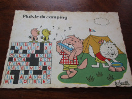 Timbrée 1988 Barberousse  Plaisir Du Camping   Humour Chat Tente Oiseaux - Barberousse