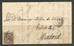 SPAIN. 1869. ENTIRE. ALMAGRO TO MADRID. SAMUEL MEDINA. - Briefe U. Dokumente