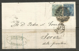 SPAIN. 1877. ENTIRE. SEVILLE TO JEREZ DELA FRONTERA. LAVALLEE. - Lettres & Documents