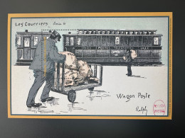 France 2015 - Vignette Cinderella Philaposte Wagon Poste Train Zug Eisenbahn Railways Courriers - Otros & Sin Clasificación