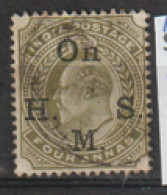 India  Overprinted  OHMS  1902  SG  060  4a Olive  Fine Used - 1902-11  Edward VII