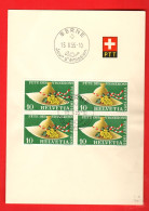 KAV-09  Fête Des VIGNERONS VEVEY 1955  Chapeau Du Costume Vaudois Jour D'émission 15.2.55 - FDC