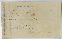 Brazil 1880 Certificate Of Sending An Official Criminal Record From Lavras To Ouro Preto - Brieven En Documenten