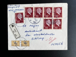 TURKEY 1973 REGISTERED LETTER ILICA TO HAGEN 11-05-1973 TURKIJE TURKIYE - Storia Postale