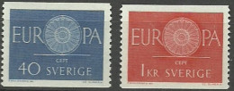 Suecia 0454/455 ** MNH. 1960 - Nuevos