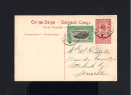 S141-BELGIAN CONGO-OLD POSTCARD ELISABETHVILLE To BRUSSELS (belgium) 1921.Carte Postale CONGO BELGE - Cartas & Documentos