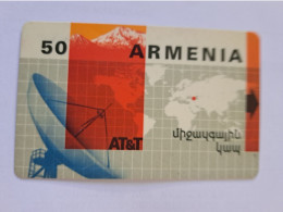 ARMENIE MAGNETIQUE AT&T PARABOLE 50U UT CONDITION USED NOT PERFECT BUT RARE - Armenië