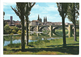 PUENTE DE PIEDRA SOBRE EL EBRO / STONE BRIDGE OVER RIVER EBRO.- .- LOGROÑO.- ( ESPAÑA ) - La Rioja (Logrono)