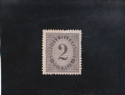 2 R NOIR  NEUF *  N°55  DENT. 12 1/2  CAT. B YVERT ET TELLIER  1882-87 - Ongebruikt