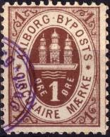 DANEMARK / DENMARK - 1886 - AALBORG CJ Als Local Post 1 øre Brown  - VF Used -f - Ortsausgaben