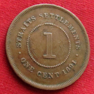 Straits Settlements 1 Cent 1891 - Autres – Asie