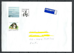 FINNLAND Finland 2023 Air Mail Cover To Estonia NB! Stamps Remained Mint (not Cancelled) - Briefe U. Dokumente