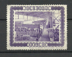 BELGIUM Belgien 1934 Foire De Bruxelles (*) NB! Stain Spots! - Sonstige & Ohne Zuordnung