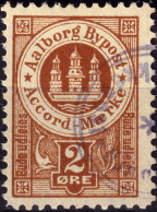 DANEMARK / DENMARK - 1887 - AALBORG CJ Als Local Post 2 øre Red-brown  - VF Used -c - Local Post Stamps