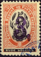 DANEMARK / DENMARK - 1889 - AALBORG CJ Als Local Post 3, Sur 5 øre Black & Red (surch. Violette) - VF Used -i - Local Post Stamps