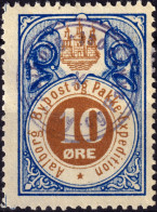 DANEMARK / DENMARK - 1887 - AALBORG CJ Als Local Post 10 øre Brown & Blue - VF Used -e - Emissioni Locali