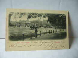 HYDE PARK ENTRANCE LONDON ROYAUME UNI  CPA 1903 - Hyde Park