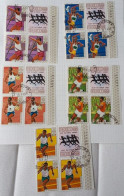 Burundi - 294/298 - Blocs De 3 + Vignette - JO Mexico - 1968 - Oblitérés - Unused Stamps