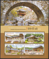 South Korea KPCC2995-8 Historic Architecture, Buddhist Mountain Monastery, Heritage, Buddhism, Temple, Bouddhisme, S/S - Budismo