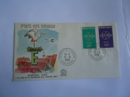 FRANCE FDC  COVER 1959 EUROPA - 1959