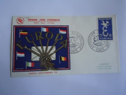 FRANCE FDC  COVER 1958 EUROPA - 1958