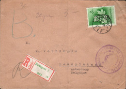HONGRIE SEUL SUR LETTRE POUR LA BELGIQUE 1949 - Storia Postale