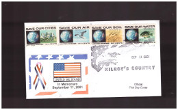 STATI UNITI - 11.9. -  2001 KILROY'S COUNTRY IN MEMORIAM 11 9 2001 - Storia Postale