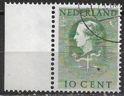 Plaatfout Verticale Groene Kras Rechtonder In 1951 C.I.D.J. NVPH 10 Cent Groen NVPH D 34 PM 1 - Servizio