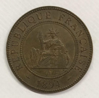 Indochine French Indo China  1 Centième 1894 KM.19/1 Q.fds A.unc E.271 - Indochina Francesa