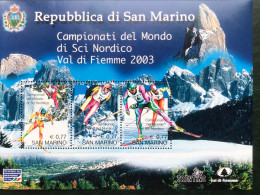 Republica Di San Marino - VEL1/8 - MNH - 2003 - Michel 32 - WK Noords Skiën - Blocchi & Foglietti