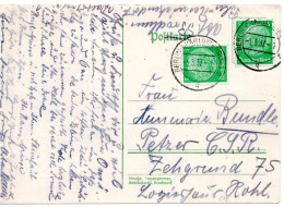 57835 - Deutsches Reich - 1937 - 2@5Pfg Hindenburg A Kte BERLIN -> CSR - Lettres & Documents