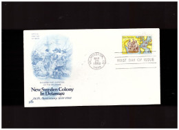 Stati Uniti - 29 3 1988 Fdc New Sweden 1v, Joint Issue Sweden, Finland - 1981-1990