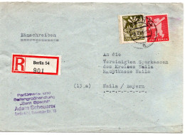 57840 - SBZ - 1946 - Berlin 30Pfg MiF A R-Bf BERLIN -> NAILA (US-Zone), Etw Buegig (Marken OK) - Other & Unclassified