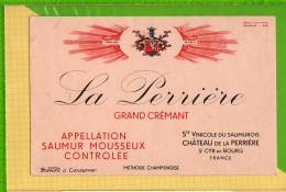 Buvard & Blotting Paper : Saumur LA PERRIERE  Grand Cremant - Licores & Cervezas