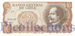 CHILE 10 ESCUDOS 1967/1976 PICK 143 UNC - Chile