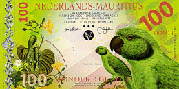 Superbe NEDERLANDS MAURITIUS 100 Gulden 2016  La Perruche De Newton POLYMER UNC - Specimen