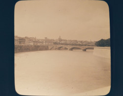 Italie - ROME - ROMA - Plaque De Verre Ancienne (1906) - Le Tibre, Au Pont Cavour - Brücken