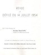 PROGRAMME 14 JUILLET 1954  REVUE DEFILE ARMEE FRANCAISE - Documents