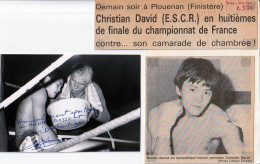 BOXE Christian DAVID  Dédicacé - Autogramme