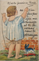 FANTAISIES - A SYSTEMES - N'as Tu Jamais Vu Paris - Ne T'en Fais Pas Lève Ma Chemise - Carte Postale Ancienne - Embroidered